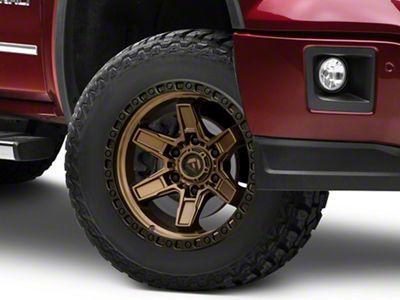 Fuel Wheels Kicker Matte Bronze with Black Bead Ring 6-Lug Wheel; 18x9; 1mm Offset (14-18 Sierra 1500)