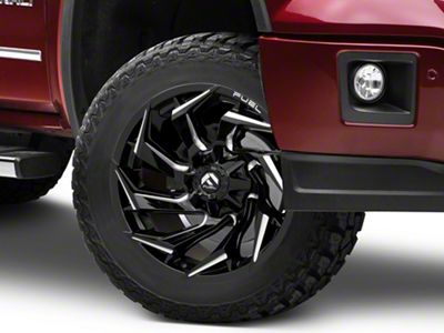 Fuel Wheels Reaction Gloss Black Milled 6-Lug Wheel; 18x9; 1mm Offset (14-18 Sierra 1500)