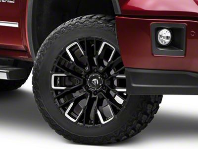 Fuel Wheels Rebar Gloss Black Milled 6-Lug Wheel; 20x9; 20mm Offset (14-18 Sierra 1500)