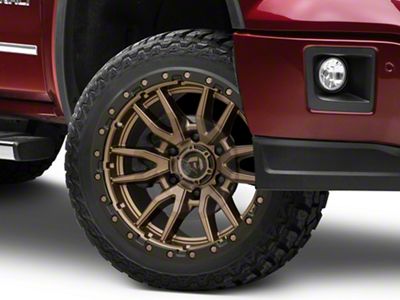 Fuel Wheels Rebel Matte Bronze with Black Bead Ring 6-Lug Wheel; 22x9; 20mm Offset (14-18 Sierra 1500)
