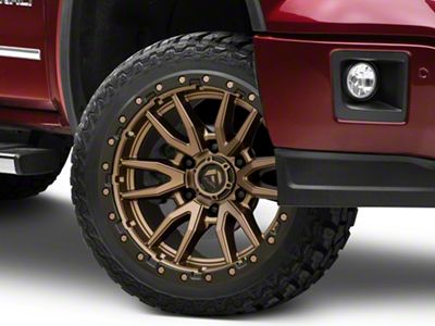 Fuel Wheels Rebel Matte Bronze with Black Bead Ring 6-Lug Wheel; 22x9; 20mm Offset (14-18 Sierra 1500)