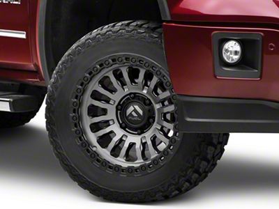 Fuel Wheels Rincon Matte Gunmetal with Matte Black Lip 6-Lug Wheel; 20x10; -18mm Offset (14-18 Sierra 1500)