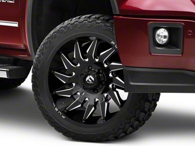 Fuel Wheels Saber Gloss Black Milled 6-Lug Wheel; 22x12; -44mm Offset (14-18 Sierra 1500)