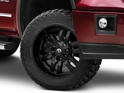 Fuel Wheels Sledge Matte Black with Gloss Black Lip 6-Lug Wheel; 20x12; -45mm Offset (14-18 Sierra 1500)