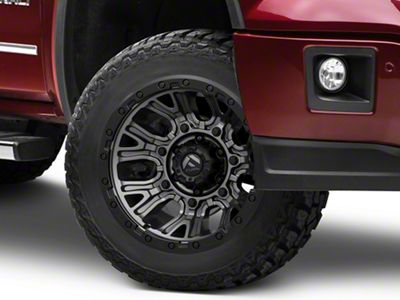 Fuel Wheels Traction Matte Gunmetal with Black Ring 6-Lug Wheel; 20x10; -18mm Offset (14-18 Sierra 1500)