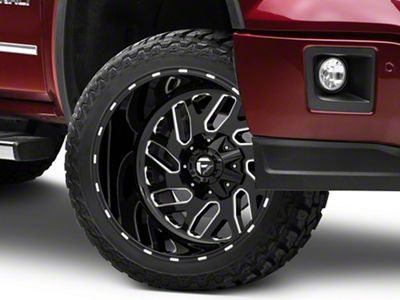 Fuel Wheels Triton Gloss Black Milled 6-Lug Wheel; 24x12; -44mm Offset (14-18 Sierra 1500)