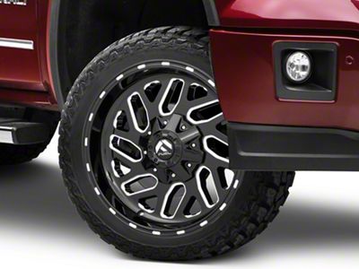 Fuel Wheels Triton Gloss Black Milled 6-Lug Wheel; 26x12; -44mm Offset (14-18 Sierra 1500)