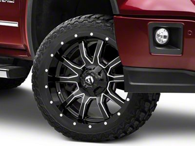 Fuel Wheels Vandal Gloss Black Milled 6-Lug Wheel; 22x12; -45mm Offset (14-18 Sierra 1500)