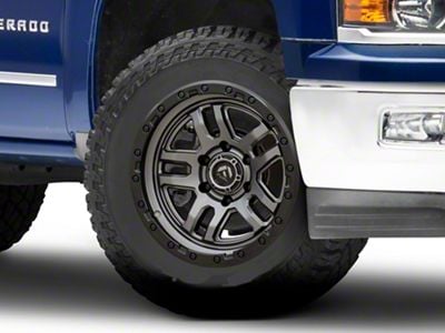 Fuel Wheels Ammo Matte Gunmetal with Black Bead Ring 6-Lug Wheel; 20x10; -18mm Offset (14-18 Silverado 1500)