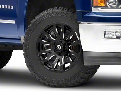 Fuel Wheels Blitz Gloss Black Milled 6-Lug Wheel; 20x12; -44mm Offset (14-18 Silverado 1500)