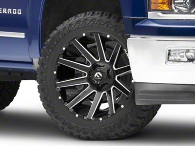 Fuel Wheels Contra Gloss Black Milled 6-Lug Wheel; 24x14; -75mm Offset (14-18 Silverado 1500)