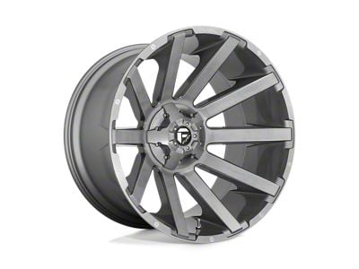 Fuel Wheels Contra Platinum Brushed Gunmetal with Tinted Clear 6-Lug Wheel; 20x10; -19mm Offset (14-18 Silverado 1500)