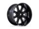 Fuel Wheels Darkstar Gloss Black Milled 6-Lug Wheel; 20x9; 1mm Offset (14-18 Silverado 1500)