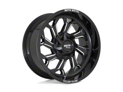 Fuel Wheels Flux Gloss Black Brushed Face with Gray Tint 6-Lug Wheel; 22x9.5; 20mm Offset (14-18 Silverado 1500)