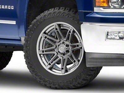 Fuel Wheels Fusion Forged Brawl Platinum with Chrome Lip 6-Lug Wheel; 20x10; -18mm Offset (14-18 Silverado 1500)