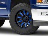 Fuel Wheels Hardline Gloss Black with Blue Tinted Clear 6-Lug Wheel; 20x9; 20mm Offset (14-18 Silverado 1500)