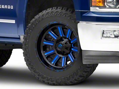 Fuel Wheels Hardline Gloss Black with Blue Tinted Clear 6-Lug Wheel; 20x9; 20mm Offset (14-18 Silverado 1500)
