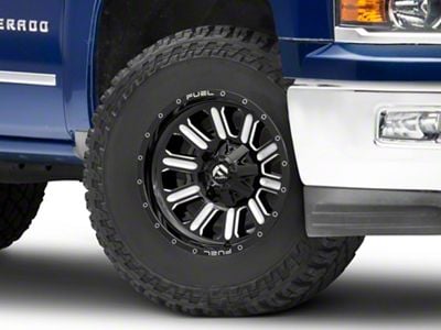 Fuel Wheels Hardline Gloss Black Milled 6-Lug Wheel; 17x9; -12mm Offset (14-18 Silverado 1500)