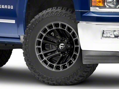 Fuel Wheels Heater Matte Black Double Dark Tint Machined 6-Lug Wheel; 20x10; -18mm Offset (14-18 Silverado 1500)