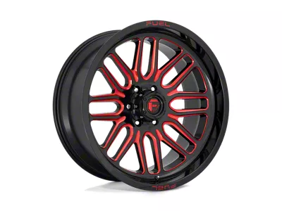 Fuel Wheels Ignite Gloss Black with Red Tinted Clear 6-Lug Wheel; 22x12; -43mm Offset (14-18 Silverado 1500)