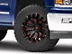 Fuel Wheels Quake Gloss Black Milled with Red Accents 6-Lug Wheel; 20x10; -18mm Offset (14-18 Silverado 1500)