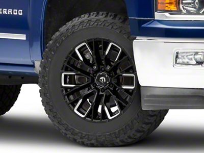Fuel Wheels Rebar Gloss Black Milled 6-Lug Wheel; 20x9; 1mm Offset (14-18 Silverado 1500)