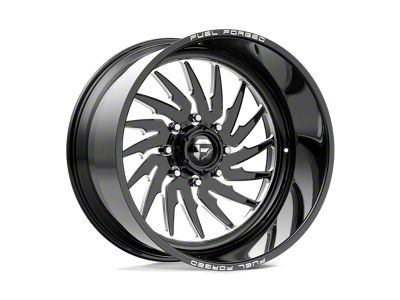 Fuel Wheels Shank Gloss Black Milled 6-Lug Wheel; Right Directional; 20x9; 0mm Offset (14-18 Silverado 1500)