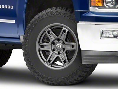 Fuel Wheels Slayer Matte Gunmetal 6-Lug Wheel; 18x8.5; 1mm Offset (14-18 Silverado 1500)