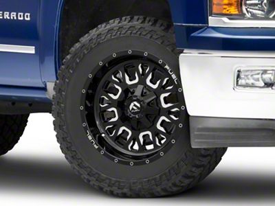Fuel Wheels Stroke Gloss Black Milled 6-Lug Wheel; 20x9; 20mm Offset (14-18 Silverado 1500)