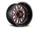 Fuel Wheels Stroke Gloss Black Red Tinted Clear 6-Lug Wheel; 24x14; -75mm Offset (14-18 Silverado 1500)