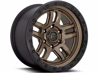 Fuel Wheels Ammo Matte Bronze with Black Bead Ring 6-Lug Wheel; 17x9; -12mm Offset (15-20 F-150)