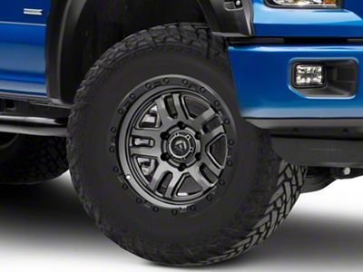 Fuel Wheels Ammo Matte Gunmetal with Black Bead Ring 6-Lug Wheel; 18x9; 1mm Offset (15-20 F-150)