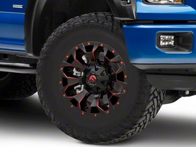 Fuel Wheels Assault Matte Black Red Milled 6-Lug Wheel; 17x9; 2mm Offset (15-20 F-150)