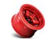 Fuel Wheels Block Beadlock Candy Red with Candy Red Ring 6-Lug Wheel; 17x9; -15mm Offset (15-20 F-150)