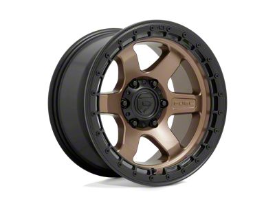 Fuel Wheels Block Matte Bronze with Black Ring 6-Lug Wheel; 17x9; -12mm Offset (15-20 F-150)