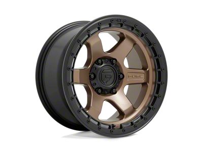 Fuel Wheels Block Matte Bronze with Black Ring 6-Lug Wheel; 18x9; 20mm Offset (15-20 F-150)