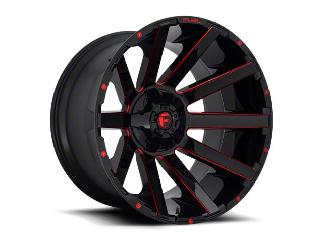 Fuel Wheels Contra Gloss Black Red Tinted Clear 6-Lug Wheel; 24x12; -44mm Offset (15-20 F-150)