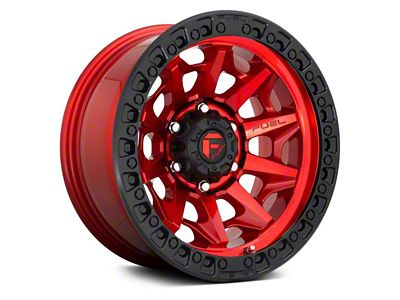 Fuel Wheels Covert Candy Red with Black Bead Ring 6-Lug Wheel; 18x9; 20mm Offset (15-20 F-150)