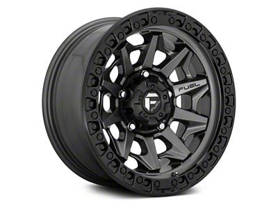 Fuel Wheels Covert Matte Gunmetal with Black Bead Ring 6-Lug Wheel; 17x9; 1mm Offset (15-20 F-150)
