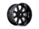 Fuel Wheels Darkstar Gloss Black Milled 6-Lug Wheel; 20x10; -18mm Offset (15-20 F-150)