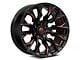 Fuel Wheels Flame Gloss Black Milled with Red Accents 6-Lug Wheel; 20x10; -18mm Offset (15-20 F-150)