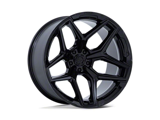 Fuel Wheels Flux Gloss Black 6-Lug Wheel; 22x9.5; 20mm Offset (15-20 F-150)