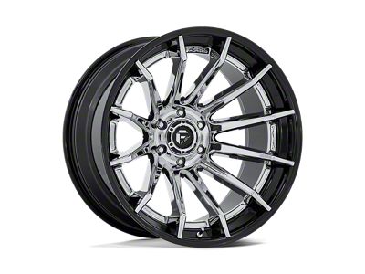 Fuel Wheels Fusion Forged Burn Chrome with Gloss Black Lip 6-Lug Wheel; 20x10; -18mm Offset (15-20 F-150)