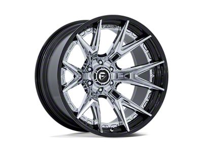 Fuel Wheels Fusion Forged Catalyst Chrome with Gloss Black Lip 6-Lug Wheel; 20x10; -18mm Offset (15-20 F-150)