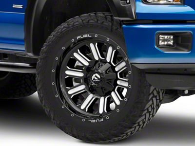 Fuel Wheels Hardline Gloss Black Milled 6-Lug Wheel; 22x12; -45mm Offset (15-20 F-150)