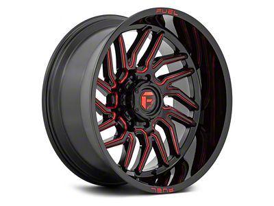 Fuel Wheels Hurricane Gloss Black Milled Red Tint 6-Lug Wheel; 20x10; -18mm Offset (15-20 F-150)