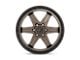 Fuel Wheels Kicker Matte Bronze with Black Bead Ring 6-Lug Wheel; 20x9; 20mm Offset (15-20 F-150)