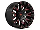 Fuel Wheels Quake Gloss Black Milled with Red Accents 6-Lug Wheel; 20x10; -18mm Offset (15-20 F-150)
