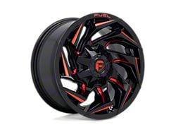 Fuel Wheels Reaction Gloss Black Milled with Red Tint 6-Lug Wheel; 17x9; 1mm Offset (15-20 F-150)