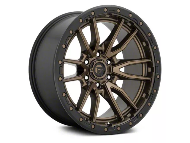 Fuel Wheels Rebel Matte Bronze with Black Bead Ring 6-Lug Wheel; 18x9; 1mm Offset (15-20 F-150)